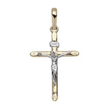 Picture of 1 1/2" Polished Crucifix Jesus Cross Pendant 14K Yellow Gold