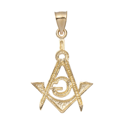 Picture of 1 3/8" Square & Compass Masonic Pendant 10K Yellow Gold