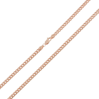 Picture of Miami Cuban Link Chain Necklace 14K Rose Gold - Hollow