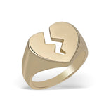 Picture of Broken Heart Signet Ring 10K Yellow Gold