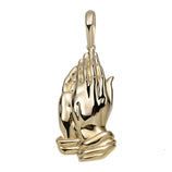 Picture of 2" Polished Praying Hands Pendant 14K Solid Yellow Gold