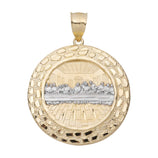 Picture of Nugget Bordered Last Supper Medallion Pendant 10K Yellow Gold