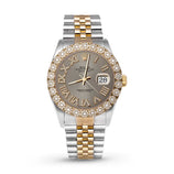 Picture of Rolex Datejust Diamond Bezel Watch 36mm Sundust Roman Dial | 2.25ct