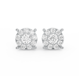 Picture of Men's Round Cluster Diamond Stud Earrings 0.48ct 14K Gold