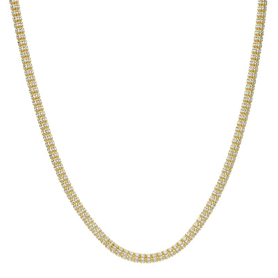 Picture of Diamond-Cut Iced Link Chain 14K Gold