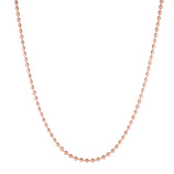 Picture of Bead Ball Moon Cut Link Chain Necklace 14K Rose Gold