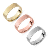 Picture of Euro-Square Matte Comfort Fit Wedding Band Gold - Solid