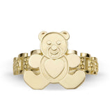 Picture of Railroad Design Teddy Bear Ring 10K Yellow Gold