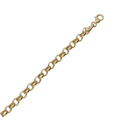 Picture of Women's Round Rolo Link Chain Necklace 10K Yellow Gold - Hollow