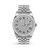 Picture of Rolex Datejust Diamond Bezel Watch 41mm Black Roman Dial | 7.5ct