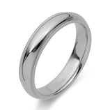 Picture of Classic Milgrain Comfort Fit Wedding Band Platinum - Solid