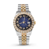 Picture of Rolex Datejust Diamond Bezel Watch 36mm Dark Blue Roman Numeral Dial | 2.25ct