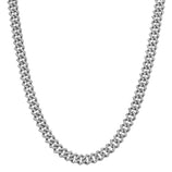 Picture of 6.5mm Diamond Edge Cuban Link Chain 5.95ctw 10K White Gold