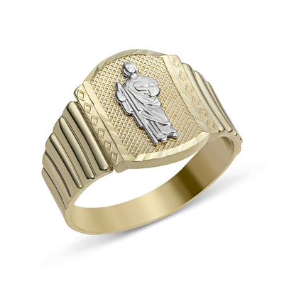 Picture of Diamond-Cut Saint Jude Ring 10K Yellow Gold