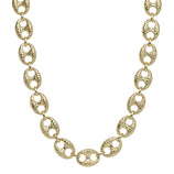 Picture of Nugget Puffed Gucci Link Chain Necklace 10K Yellow Gold - Hollow