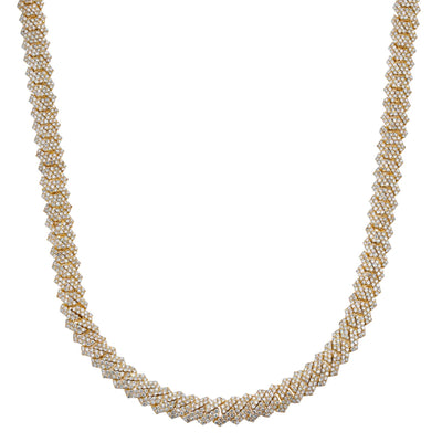 Picture of Women's Diamond Edge Cuban Link Chain 11.85ctw 14K Yellow Gold