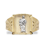 Picture of Diamond-Cut Framed Saint Jude Ring 10K Yellow Gold