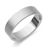 Picture of Matte Edged Wedding Band Platinum - Solid