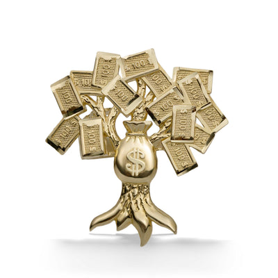 Picture of Money Bag Tree Luck Ring 10K Yellow Gold