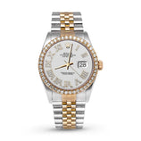 Picture of Rolex Datejust Diamond Bezel Watch 36mm White Roman Dial | 2.15ct