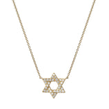 Picture of Star of David Diamond Necklace 0.12ctw 14K Yellow Gold