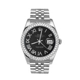 Picture of Rolex Datejust Diamond Bezel Watch 41mm Black Roman Dial | 5.25ct