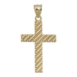 Picture of Textured Cross Pendant 10K Yellow Gold