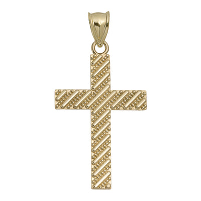 Picture of Textured Cross Pendant 10K Yellow Gold