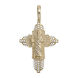 Picture of 1 3/4" CZ Saint Jude Cross Pendant 10K Yellow Gold