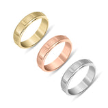 Picture of Brushed Brick Pattern Comfort Fit Wedding Band Gold - Solid