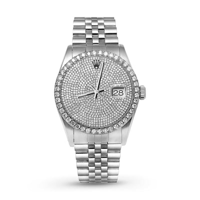 Picture of Rolex Datejust Diamond Bezel Watch 36mm Silver Dial | 3.75ct