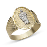 Picture of Oval Saint Jude Signet Ring 10K Yellow Gold