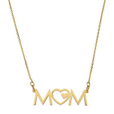 Picture of Ladies Heart Name Plate Necklace 14K Gold - Style 170