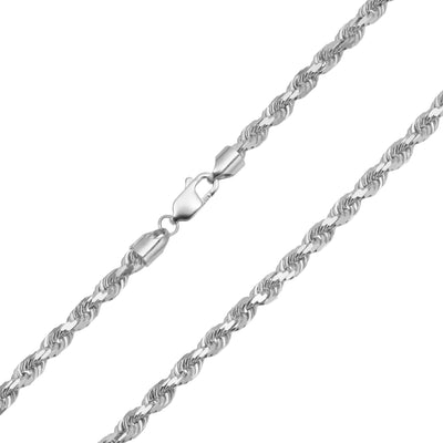 Picture of Women's Rope Chain Necklace 10K White Gold - Solid