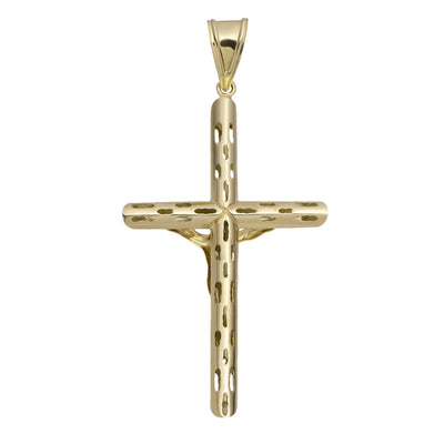 Picture of Jesus Christ Crucifix Cross Filigree Pendant 10K Yellow Gold