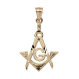 Picture of 1 3/8" Square & Compass Masonic Pendant 10K Yellow Gold