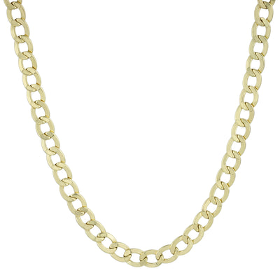Picture of Miami Curb Link Chain Necklace 14K Yellow Gold - Hollow