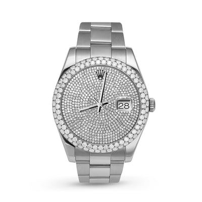 Picture of Rolex Datejust Diamond Bezel Watch 41mm Full Diamond Dial | 7.65ct