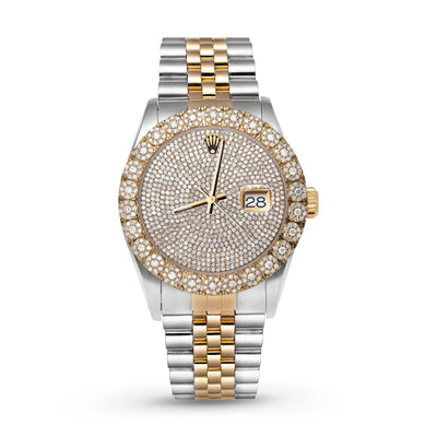 Picture of Rolex Datejust Diamond Bezel Watch 36mm Champagne Dial | 3.85ct