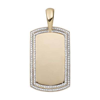 Picture of Diamond-Frame Picture Memory Dog Tag Pendant 0.55ct 10K Gold