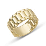 Picture of Women's Railroad Band Ring 10K Yellow Gold