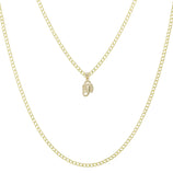 Picture of 1" Diamond Cut Scorpio Pendant & Chain Necklace Set 10K Yellow Gold