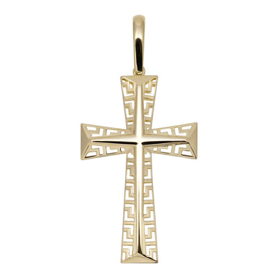 Picture of Greek Design Byzantine Cross Pendant 10K Yellow Gold