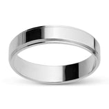 Picture of Stepped Edge Wedding Band Platinum - Solid