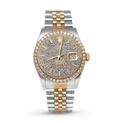 Picture of Rolex Datejust Diamond Bezel Watch 36mm Mother of Pearl Dial | 3.65ct