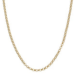 Picture of Round Rolo Link Chain Necklace 10K Yellow Gold - Hollow