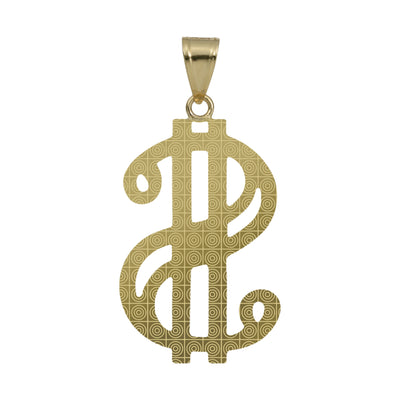 Picture of Dollar Sign Pendant 10K Yellow Gold