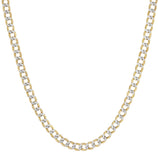 Picture of Women's Pave Miami Curb Chain 10K & 14K Yellow White Gold - Hollow