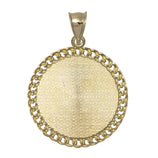 Picture of Curb Link Framed Saint Jude Medallion Pendant 10K Yellow Gold