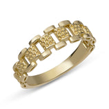 Picture of Women's Railroad Link Ring 10K Yellow Gold